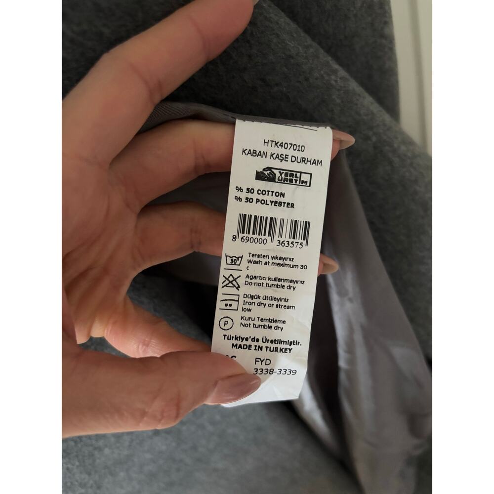 NWT Hot Fashion Gray Long Wool Blend Coat Double Breasted Maxi Coat M - Picture 8 of 11